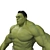 Incredible Hulk: Green Monster Marvel 3D model small image 2