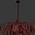 Sugar Leaf Glass Chandelier 3D model small image 3