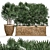 Title: Tropical Plant Collection in Classic Vases 3D model small image 1