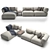 Modern Outdoor Sofa - B&B Italia Butterfly 3D model small image 1