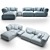 Modern Outdoor Sofa - B&B Italia Butterfly 3D model small image 4