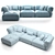 Modern Outdoor Sofa - B&B Italia Butterfly 3D model small image 8