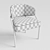 Meridiani Isetta Fabric Chair 3D model small image 3