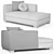 Tiberio Quilt Sofa: Stylish Comfort by Frigerio Salotti 3D model small image 2