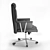 ErgoLuxe Black Office Chair 3D model small image 2