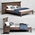 Metropolis Moonzana Bed: Elegant Oak Design 3D model small image 2