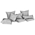 Luxurious Velvet Pillows for Restoration Hardware 3D model small image 4