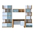 Modex-2 Children's Furniture Set 3D model small image 3