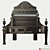 Traditional Solid Steel Fire Basket 3D model small image 1