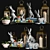 Essex Bunny Pottery Barn Decor Set 3D model small image 1