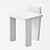 Rustic Mango Wood Three-Legged Stool 3D model small image 3