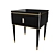 Sleek Dark Wood Bedside Table 3D model small image 1