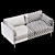 Luxurious Velvet Gold Sofa by Pols Potten 3D model small image 5