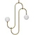 Elegant Glass Pendant with Double Shades 3D model small image 1