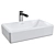 Villeroy & Boch Antheus Rectangular Countertop Sink 3D model small image 1