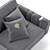 Elegant Giorgio Charisma Sofa 3D model small image 4