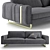 Elegant Giorgio Charisma Sofa 3D model small image 5