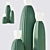 Ceramic Cactus Light: Chic Home Decor 3D model small image 3