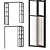 Modern Glass Room Divider 3D model small image 1