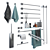 Cubic Stainless Steel Bathroom Accessories 3D model small image 3