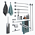 Cubic Stainless Steel Bathroom Accessories 3D model small image 4