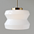 Vintage-inspired Milk Glass Pendant 3D model small image 1