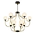 Elegant White Ball Valley Chandelier 3D model small image 1