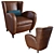 Baxter Lola: Sleek & Stylish Armchair 3D model small image 1