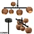 Wooden River Lamp with Rotating Shades 3D model small image 2