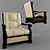 Triumph Wooden Armchair 3D model small image 2