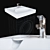 PAA Claro Sink with Removable Soap Dish - Perfect for Overwashing Machines (60cm x 60cm) 3D model small image 2