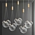 Elegant Chaos: Random Multi Light Pendant 3D model small image 1