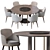 Elegant Sendai Round Dining Set 3D model small image 4