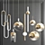 Sleek Metal Pendant Lights 3D model small image 1