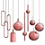 Sleek Metal Pendant Lights 3D model small image 2