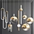 Sleek Metal Pendant Lights 3D model small image 3