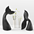 Menendez Whale Tail Sculpture Set 3D model small image 7