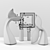 Menendez Whale Tail Sculpture Set 3D model small image 8