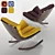 Luxury Leather Armchair - Yellow&Brown 3D model small image 4