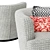 Elegant Rubelli Lollo Tub Armchair 3D model small image 4