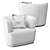 Elegant Rubelli Lollo Tub Armchair 3D model small image 5