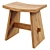 Rustic Wooden Stool: Zara Home 3D model small image 2