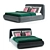 Elegant Ophelia Bed in Velvet 3D model small image 1