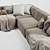 Elise 2 Corner Sofa: Stylish and Comfortable 3D model small image 3
