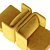 Elegant Velvet Lounge Chair 3D model small image 4