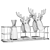 Wooden Elk Figurine Shelf Decor 3D model small image 2