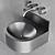 Vandal-Proof Stainless Steel Sink 3D model small image 2