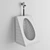 Durable Stainless Steel Urinal 3D model small image 4