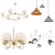 Swiss Brass Chandeliers - Modern Lighting Collection 3D model small image 1