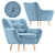 Cozy Sherpa Armchair for Ultimate Comfort 3D model small image 2